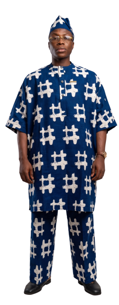 Prestige Royal Indigo Kaftan Set