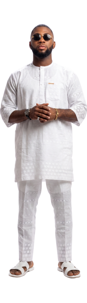 Prestige White Eyelet Senator Suit